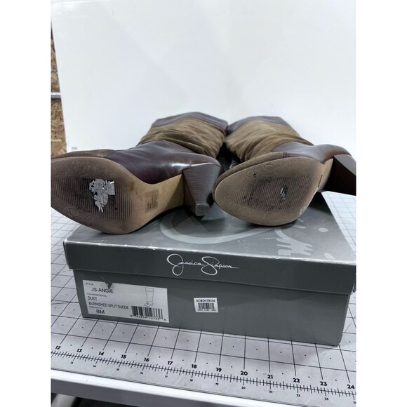 Jessica Simpson JS-Angie Women's 8Sz. Dust Burnished Split Suede Knee-High Boots - Picture 7 of 10